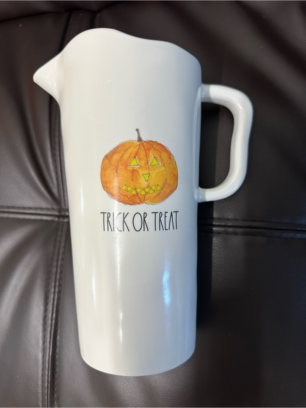 Rae Dunn Halloween Melamine Jug ‘Trick or Treat’ with Pumpkin